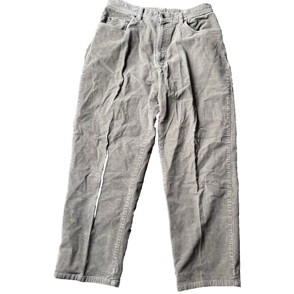 L.L. Bean Pants - LL Bean Corduroy Pants Taupe Straight Leg Classic Women's 14 Petite